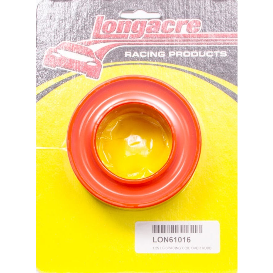 Longacre 1-1/4 " Large Spacing Coil-Over Spring Rubber - Orange (Soft)