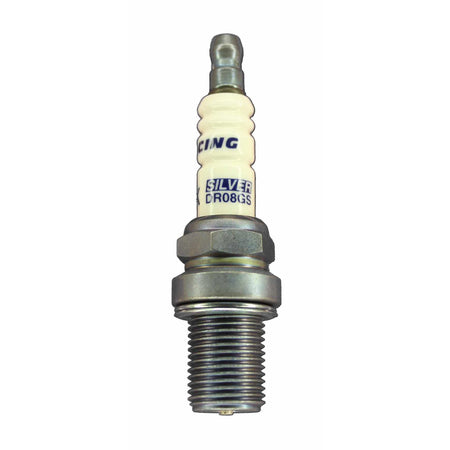 Brisk Premium Racing Spark Plug - 14 mm Thread - 19 mm R - Heat Range 8 - Gasket Seat - Resistor DR08GS