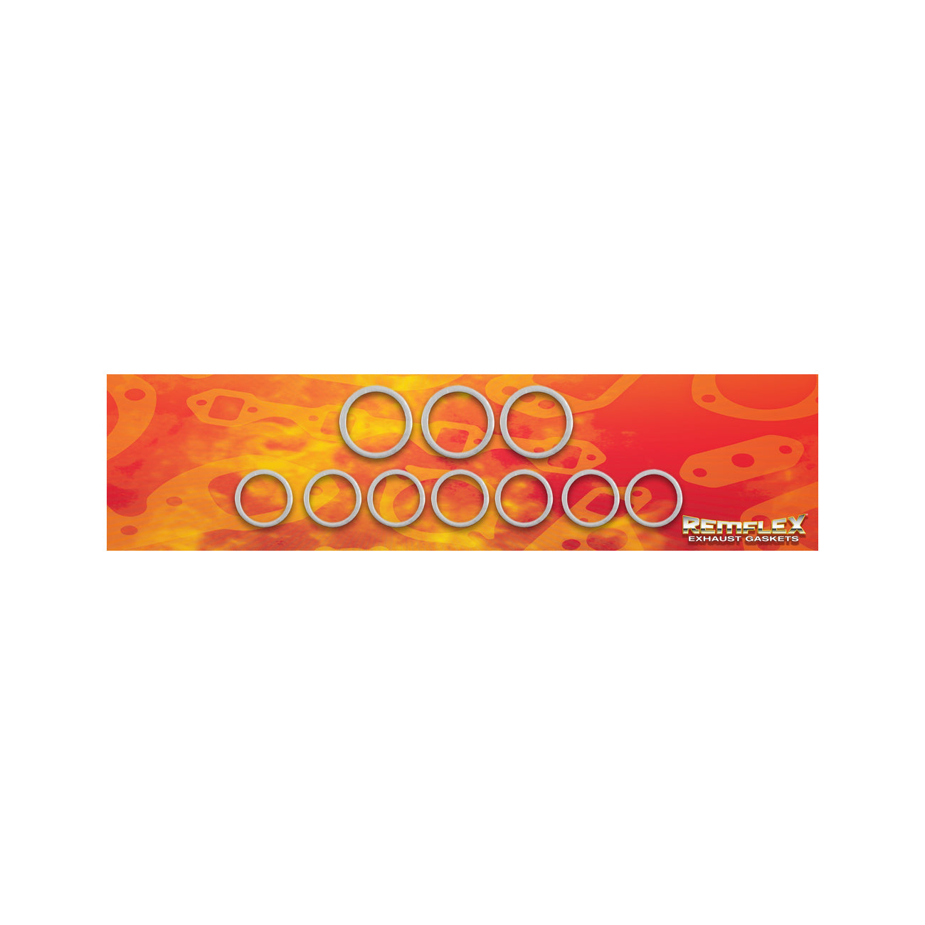 Remflex Exhaust Manifold/Header Gasket - 1-13/32" ID x 2-9/32" OD Head Connector - Graphite