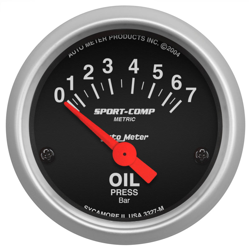 Auto Meter Sport-Comp Electric Metric Oil Pressure Gauge - 2-1/16"