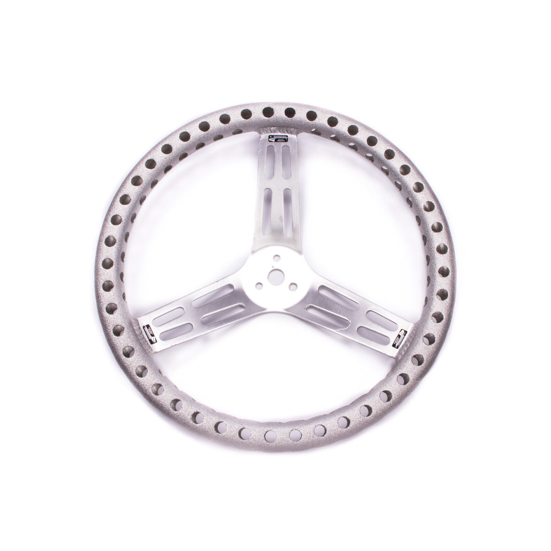 Longacre 15" Uncoated Aluminum Steering Wheel - Drilled - Dished