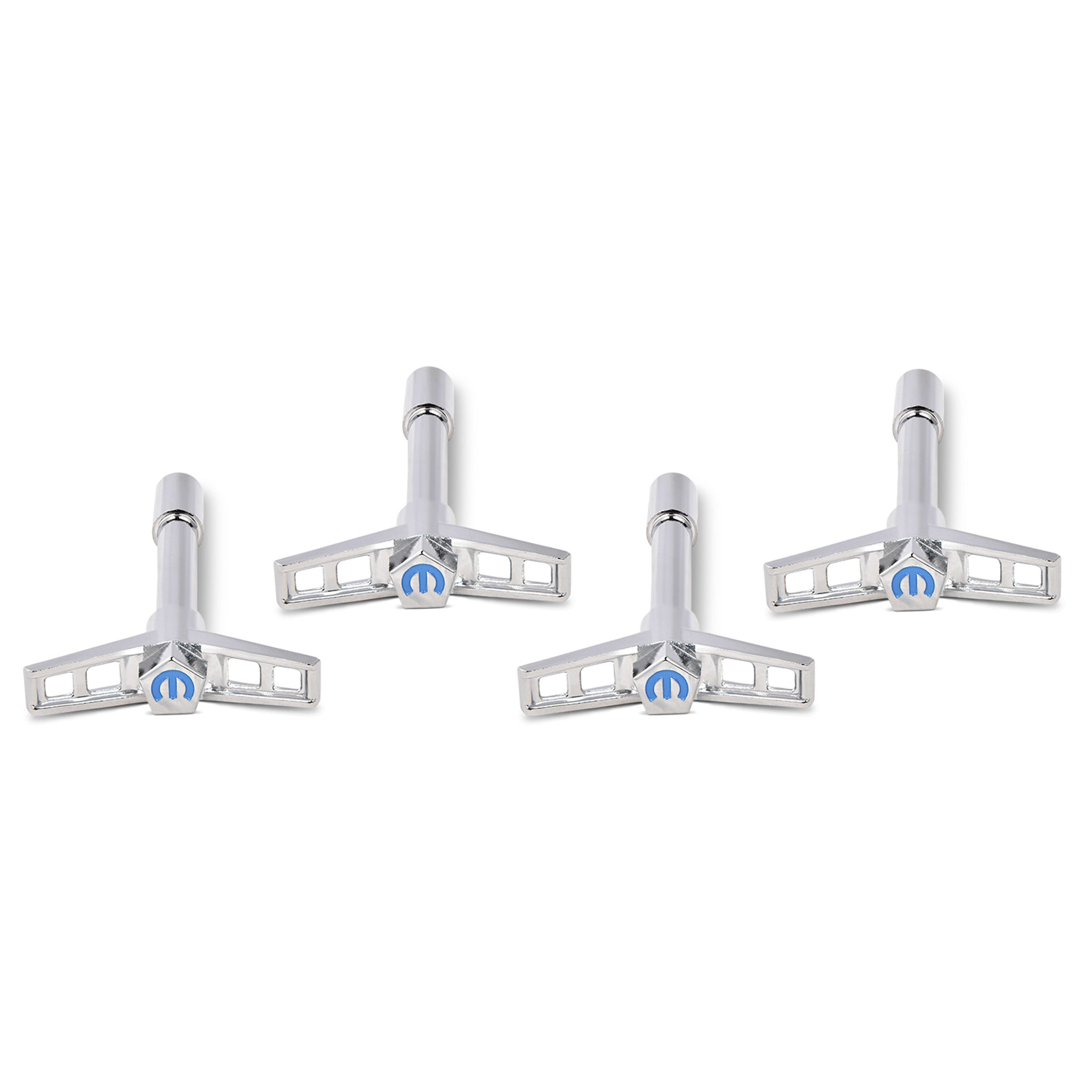 Proform Valve Cover Fastener - 1/4-20" Thread - Tall T-Bar Wing Nuts - Mopar Omega Logo - Steel - Chrome - (Set of 4)