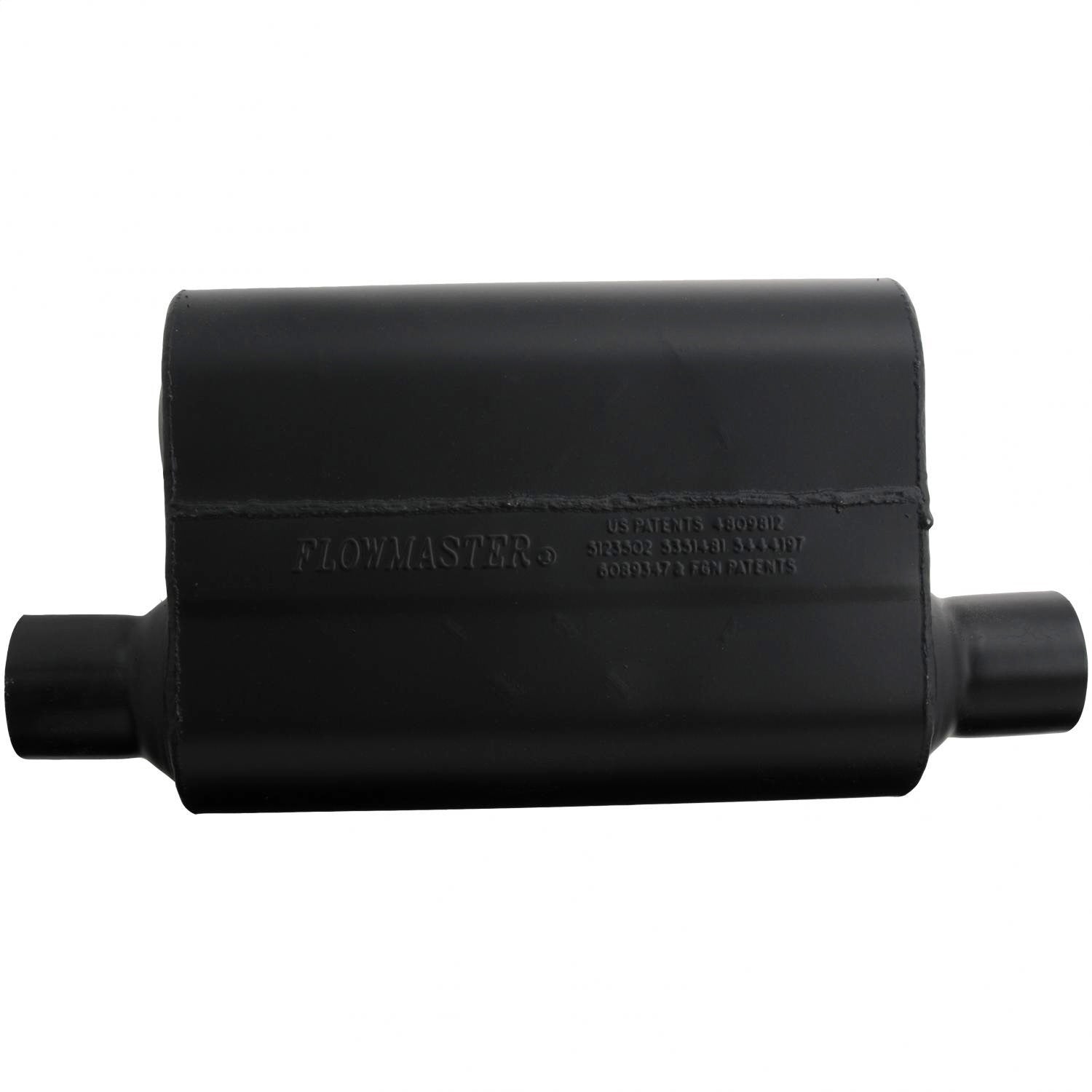 Flowmaster Super 44 Delta Flow Muffler - 2.5" Offset - Inlet / 2.50" Same Side Outlet-Aggressive Sound