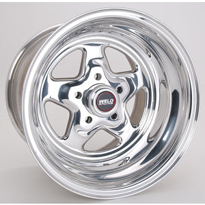 Weld Pro Star Polished Wheel - 15" x 12" - 5 x 4.5" Bolt Circle - 6.5" Back Spacing - 16.7 lbs