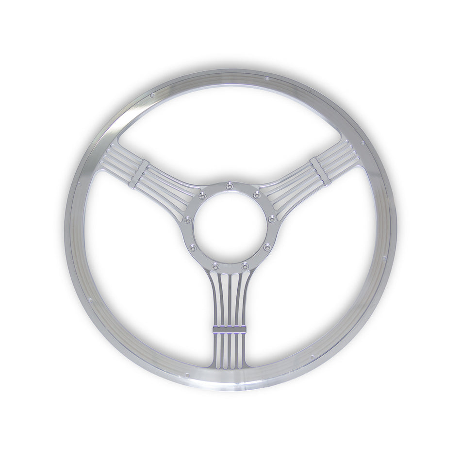 Billet Specialties Banjo Steering Wheel 15-1/2" Diameter 3 Spoke Aluminum - Polished