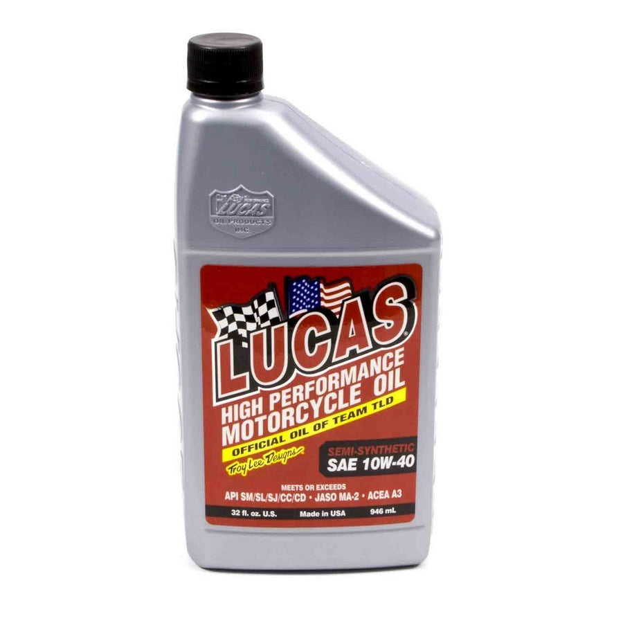 Lucas Semi-Synthetic 10w-40 Motorcycle Oil Qt