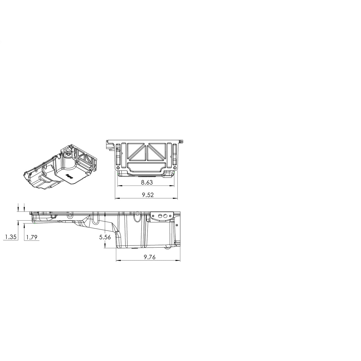 Holley GM Gen V LT Oil Pan Swap Kit Drag Race