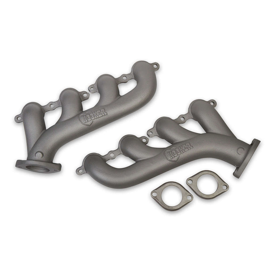 Hooker Exhaust Manifolds - GM LS (except LS7/LS9) - Cast Iron Gray Ceramic Finish