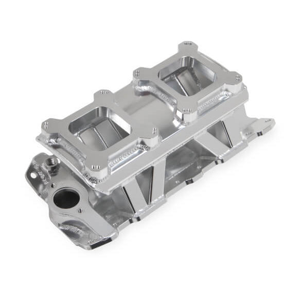 Holley Sniper Sniper Sheet Metal Fabricated Dual Quad Single Plane Intake Manifold - Small Block Chevy
