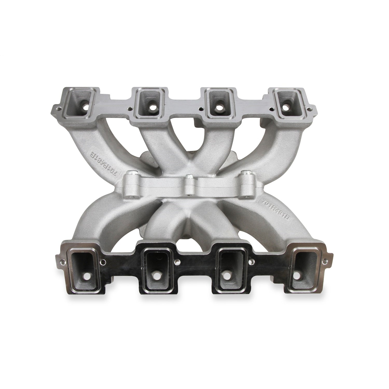 Holley Single-Plane EFI Split Design Race Intake Manifold - Square Bore - Single Plane - Aluminum - Natural - GM LS-Series