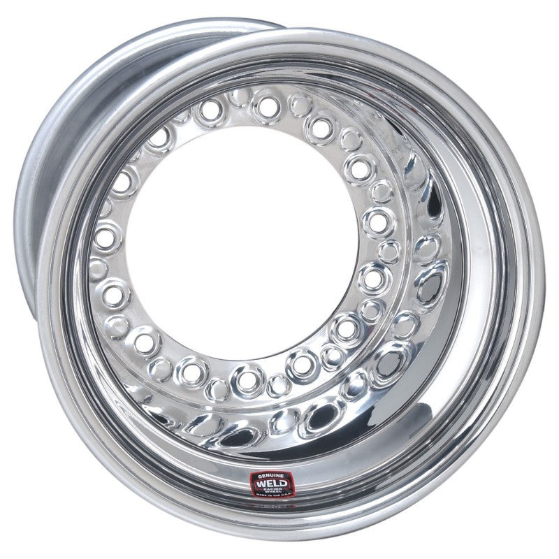 Weld HS Wide 5 Modified Wheel - 15' x 10" - 4" Back Spacing - Aluminum - Polished - Outer Bead-Loc