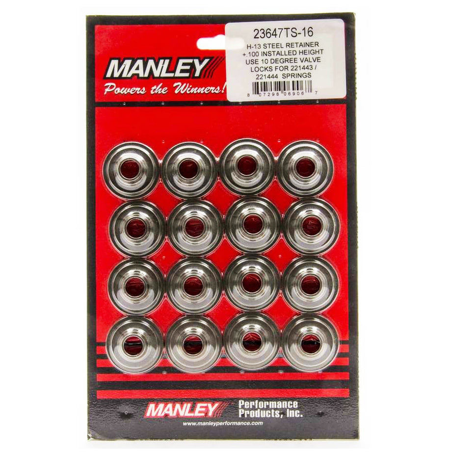 Manley Valve Spring Retainer - 1.120"/0.730" OD Steps - 1.570" Spring - (Set of 16)