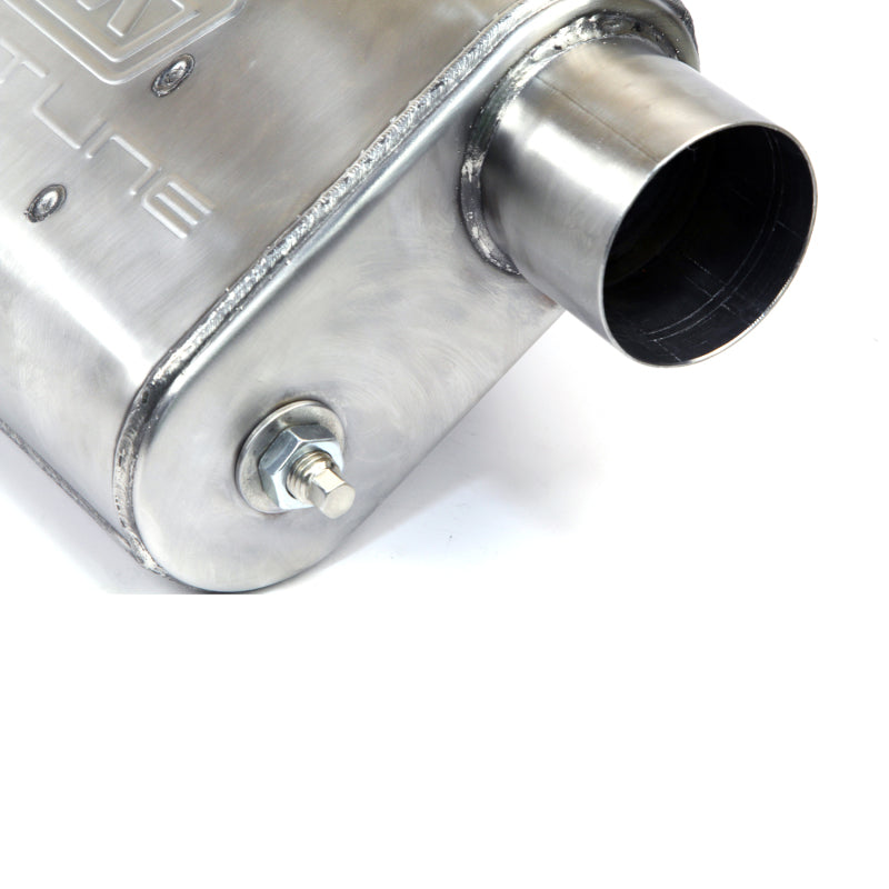 BBK Performance VariTune Muffler 3" Offset Inlet/Outlet 18 x 10 x 5" Oval Body 22" Long - Stainless