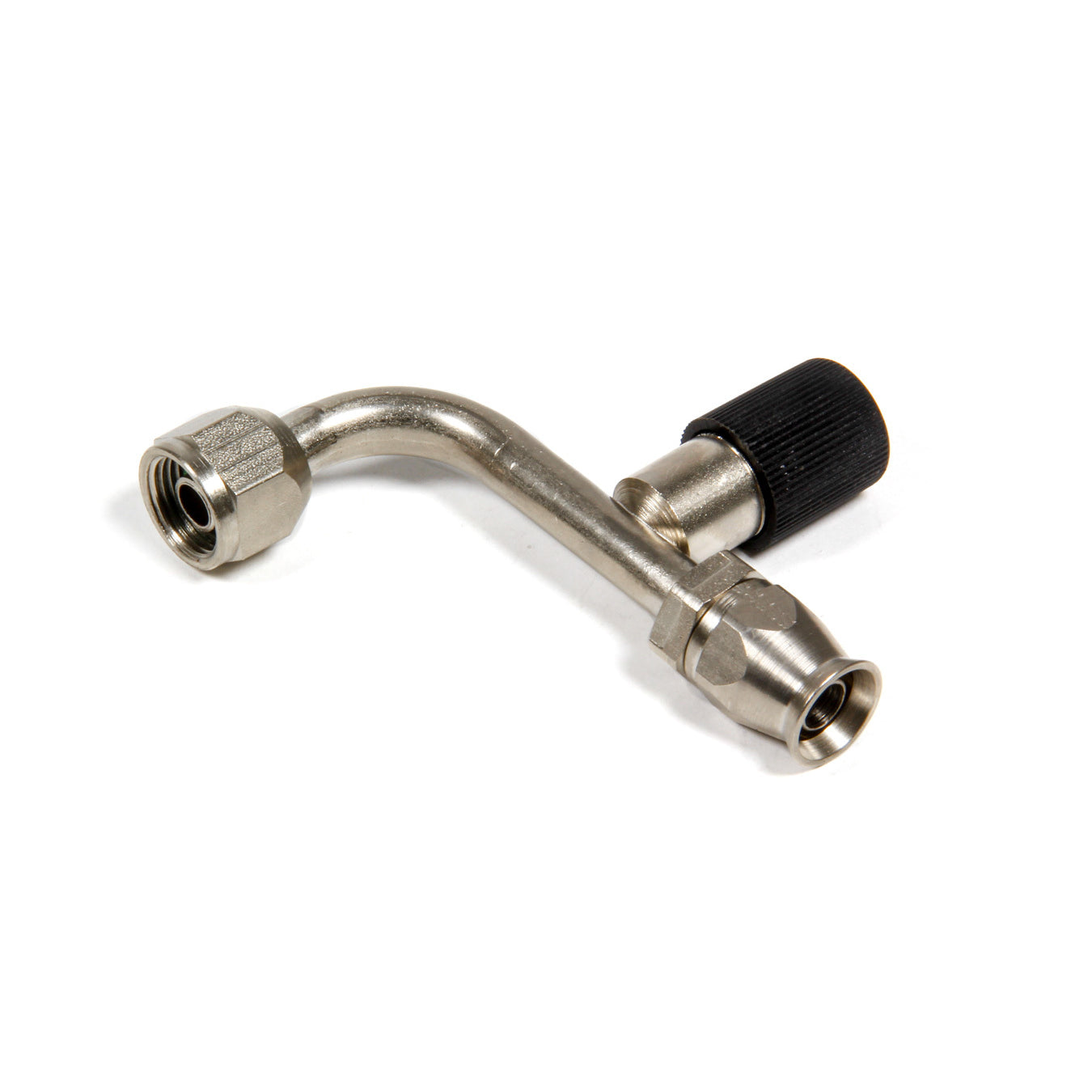 Aeroquip Air Conditioning Hose End w/ Charge Port - 90 -6 AN