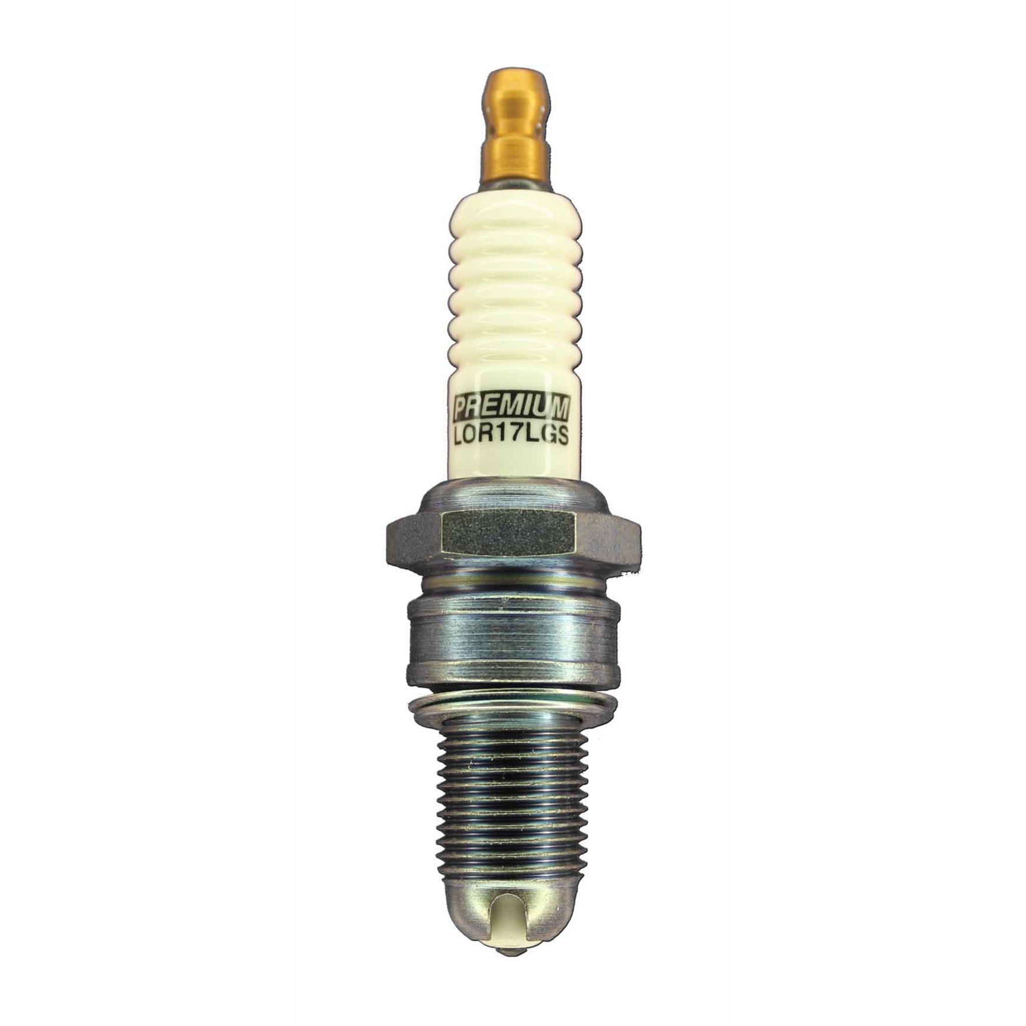 Brisk Premium Racing Spark Plug - 14 mm Thread - 19 mm R - Heat Range 17 - Gasket Seat - Resistor LOR17LGS