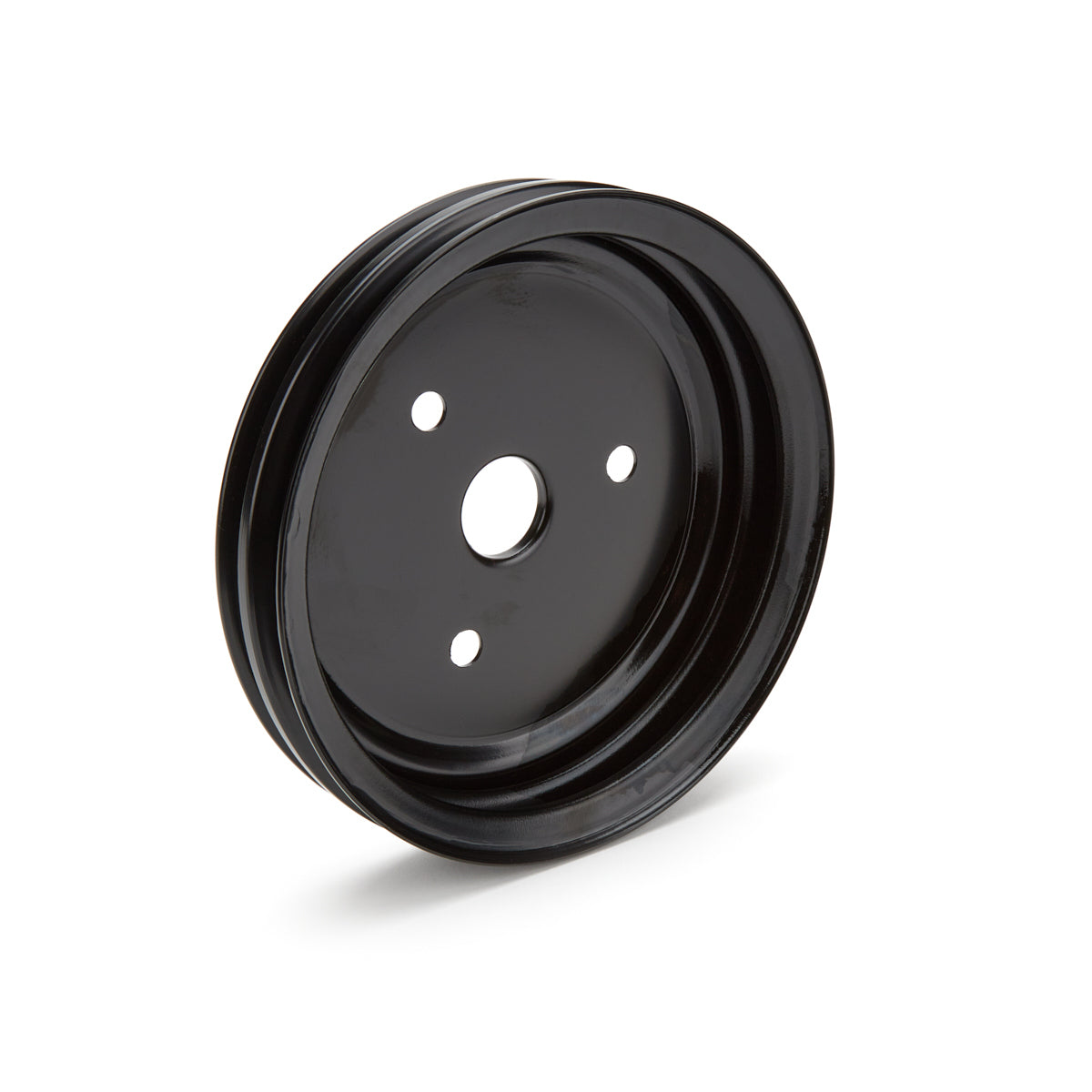 Racing Power V-Belt Crankshaft Pulley - 2 Groove - 7.297 in Diameter - Black - Short Water Pump - Small Block Chevy
