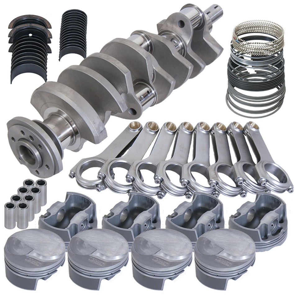 Eagle Street & Strip Rotating Assembly Kit - 383 CID - Cast Crank - Forged Pistons - 3.750" Stroke - 4.030" Bore - 6.000" I-Beam Rods - SB Chevy