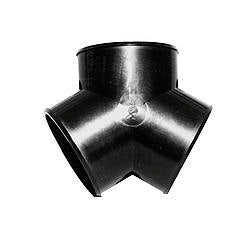 Vintage Air Y Style AC/Heat Duct Connector Plastic Black 2-1/2" Duct Hose - Each