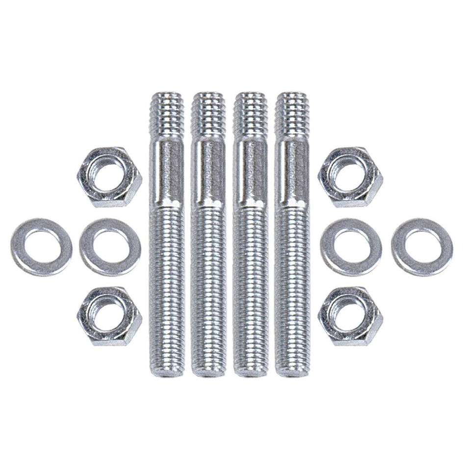 Trans-Dapt Carburetor Stud - 5/16-18 and 5/16-24 in Thread - 3-5/16 in Long - Hex Nuts (Set of 4)
