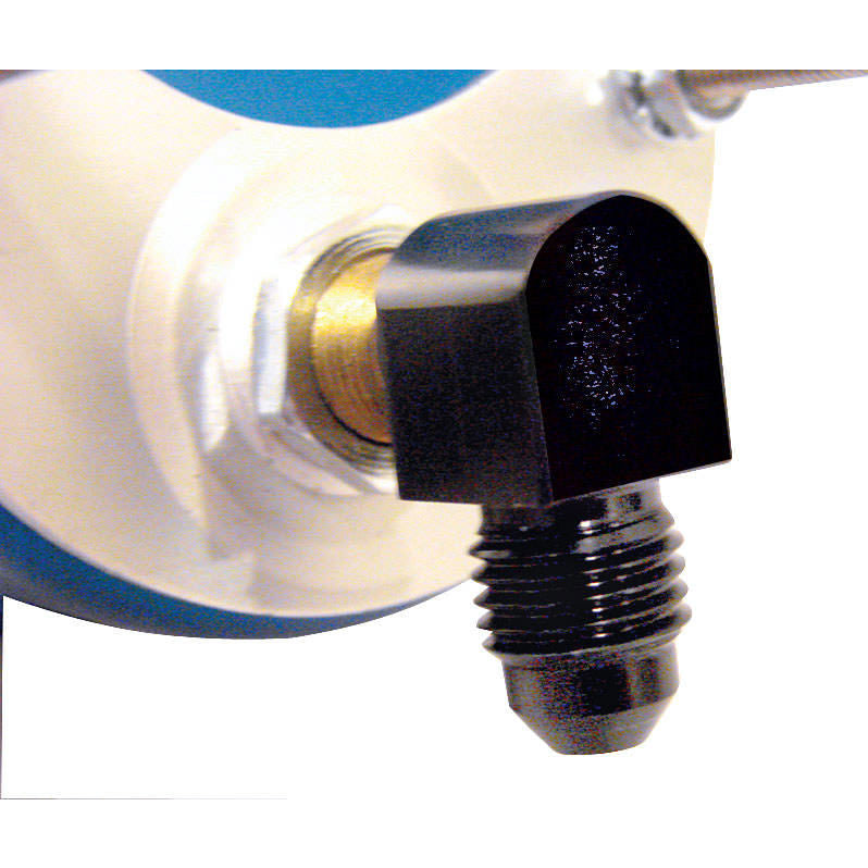 King Racing Products Adapter Fitting 90 Degree 4 AN Male to 1/8" NPT Male Aluminum - Black Anodize