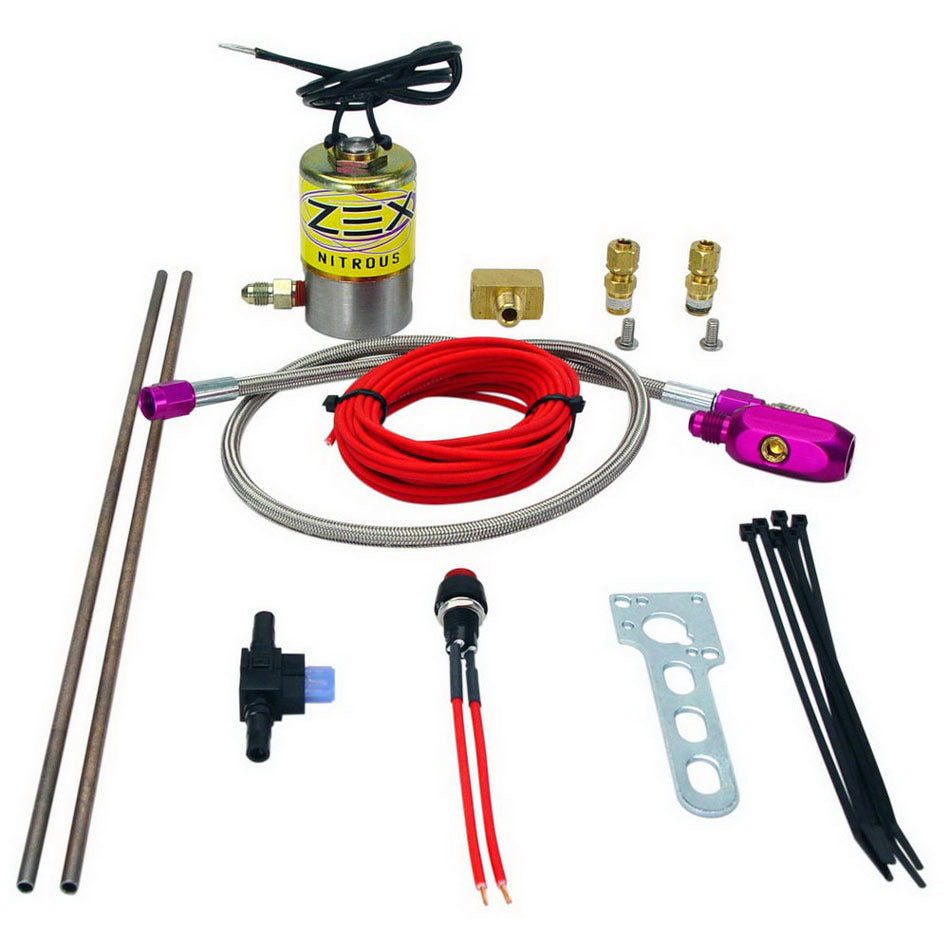 Comp Cams Dual Outlet Nitrous Oxide Purge Kit V-Pattern Purge Clouds Solenoid/Wiring/Fittings/Button 4 AN Threads - Kit