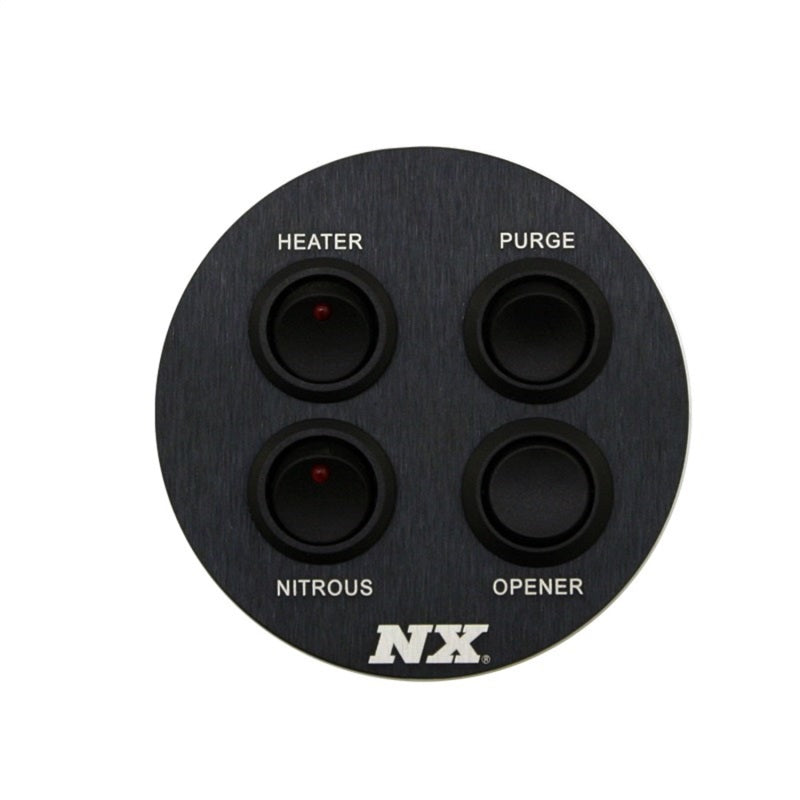 Nitrous Express Cup Holder Mount Switch Panel - Indicator Lights - Black Anodized - Ford Mustang 1994-2004