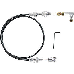 Lokar Hi-Tech Throttle Cable 3 ft Long Hardware Included Black Polyurethane Housing - Polished