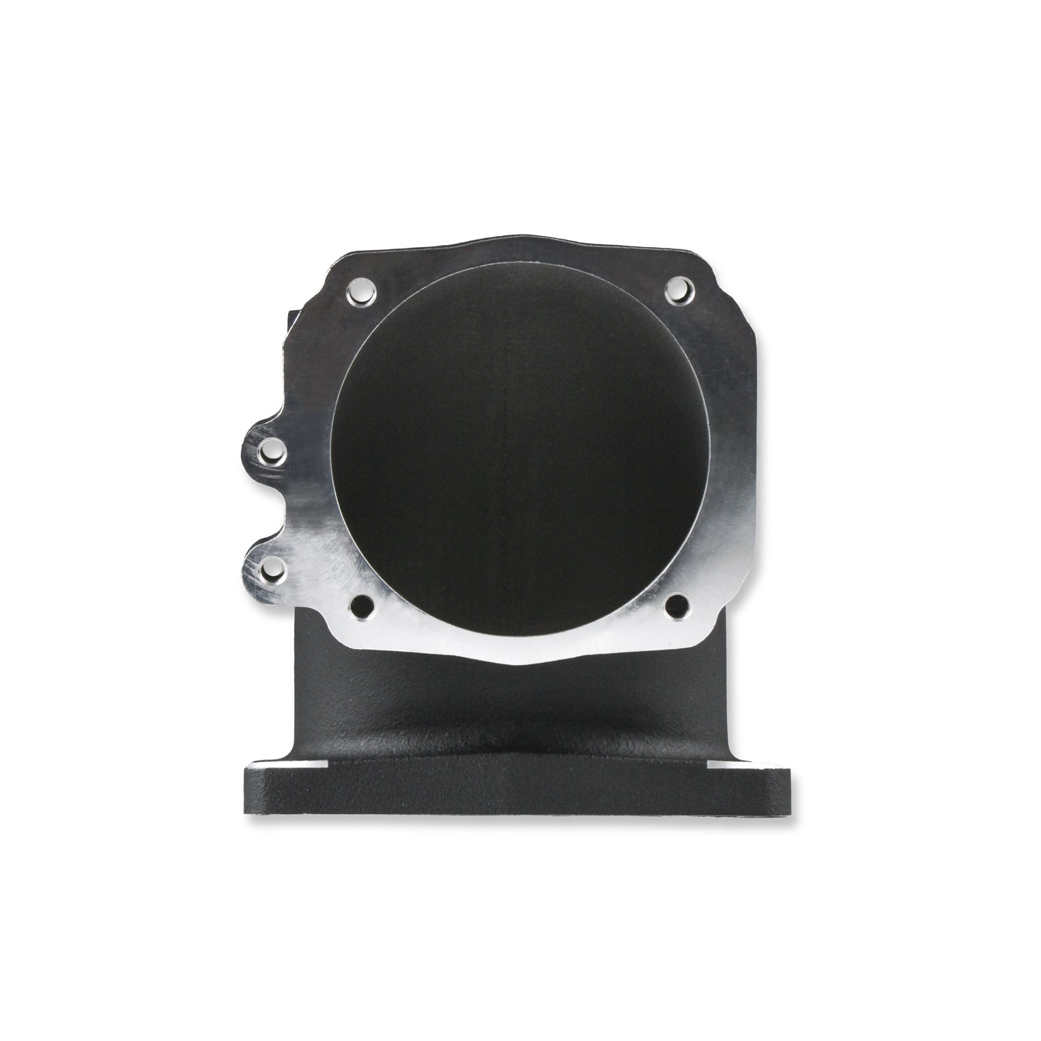 Holley EFI Throttle Body Adapter - Elbow - Aluminum - Black - Ford 105 mm Throttle Body to Dominator Mounting Flange