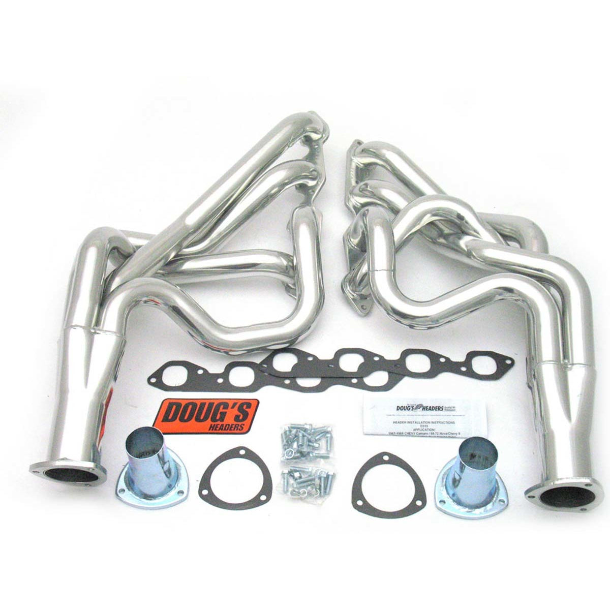 Doug's Headers Full Length Headers 2-1/8" Primary 3.500" Diameter Collector Steel - Ceramic