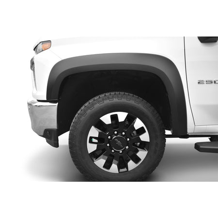 Bushwacker Extend-A-Fender Fender Flare - Front/Rear - 2" Wide - Plastic - Black - (Set of 4)