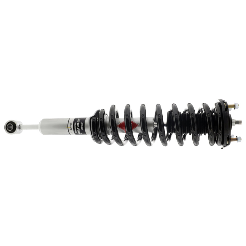 KYB Strut-Plus Twin-Tube Strut - Black Boot Included - Steel - Silver Paint - Front Right - Toyota Tundra 2007-18