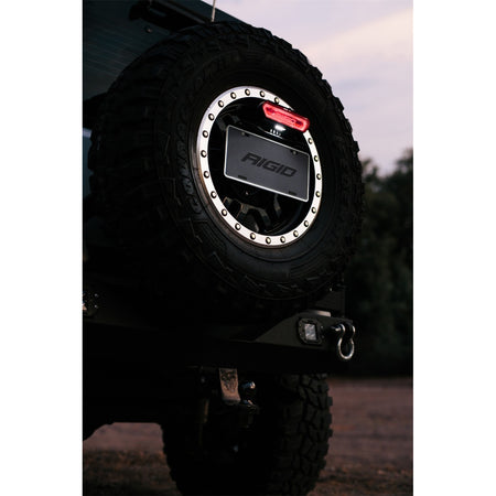 Rigid Industries 2 x 7" LED Tail Light - Adjustable Tube Mount - Red LED - Aluminum - Black Powder Coat - Rigid Logo