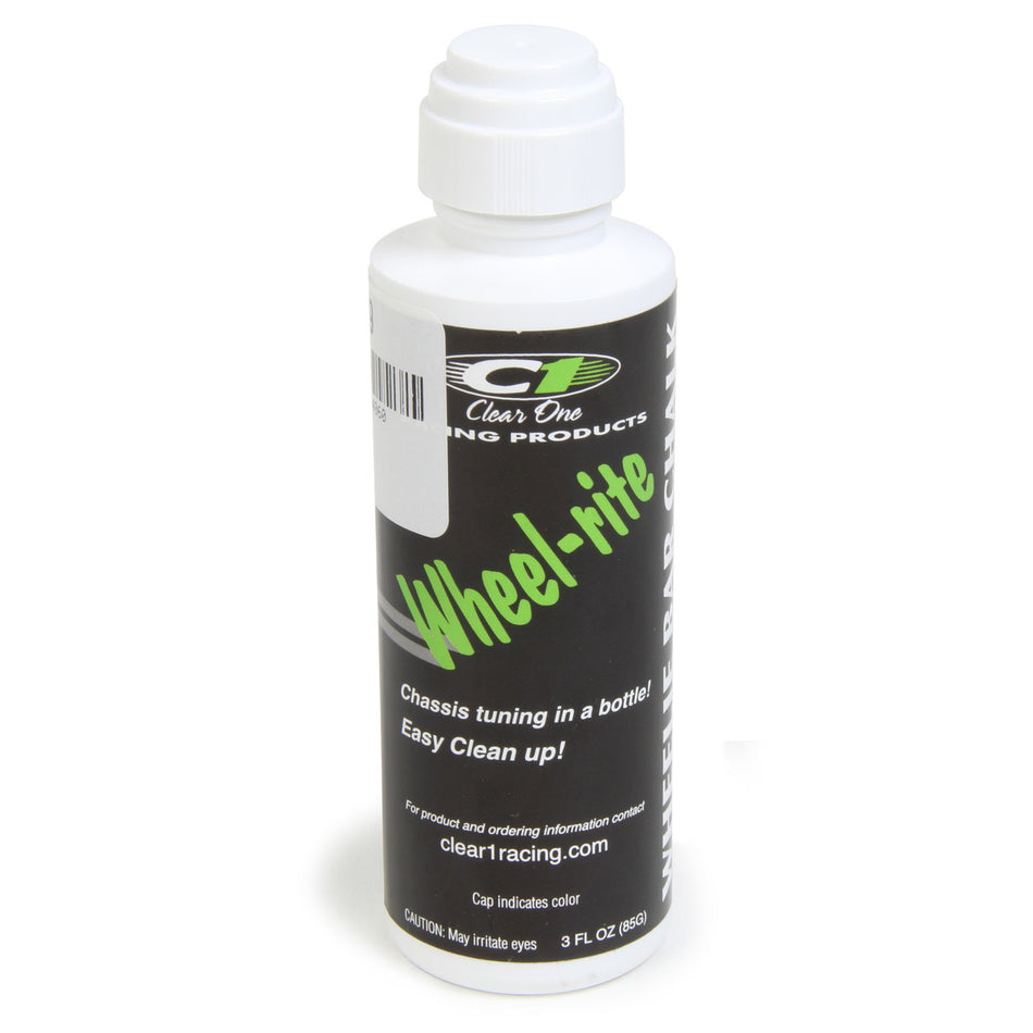 Clear 1 Racing Wheelie-Rite Wheelie Bar Marker Chalk White 3 oz Bottle/Applicator - Each