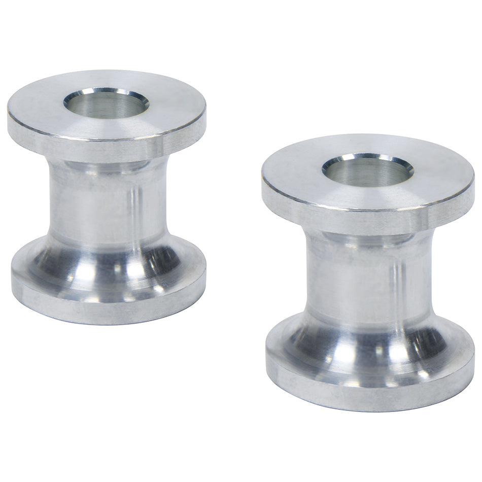 Allstar Performance Hourglass Spacers - Aluminum - 3/8" I.D. x 1" O.D. x 1" (Pair)