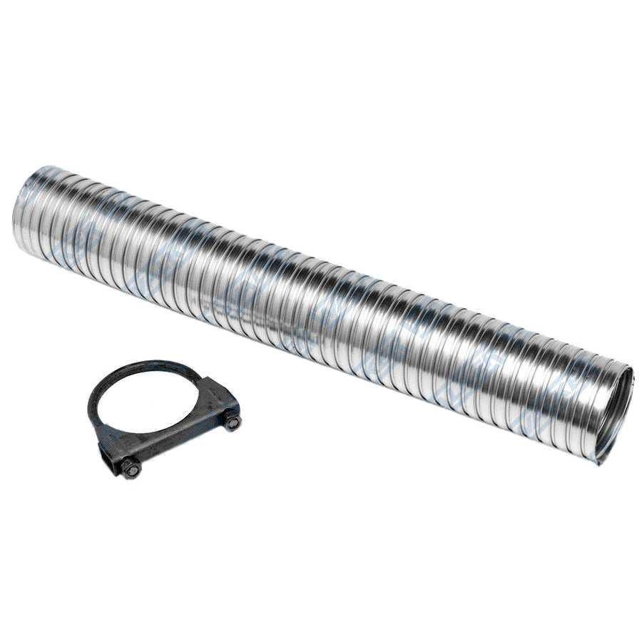 DynoMax Clamp-On Exhaust Flex Pipe - 2-1/2 in Inlet - 2-1/2 in Outlet - 18 in Long