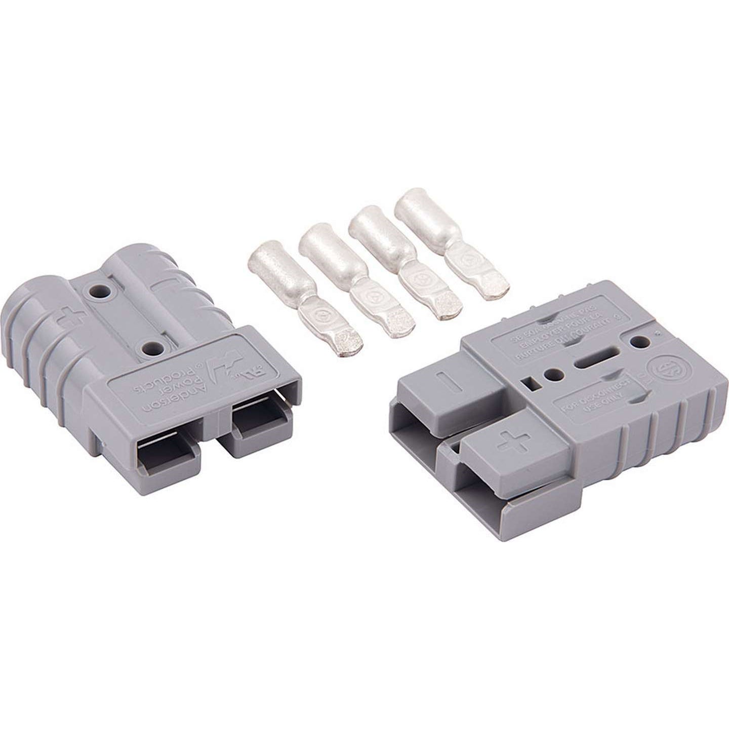 Allstar Performance 50 Amp Gray Quick Disconnects - (1" Pair)