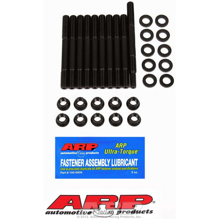ARP Main Stud Kit - 12 Point Nuts - 2-Bolt Mains - Chromoly - Black Oxide - Without Windage Tray - Ford Modular