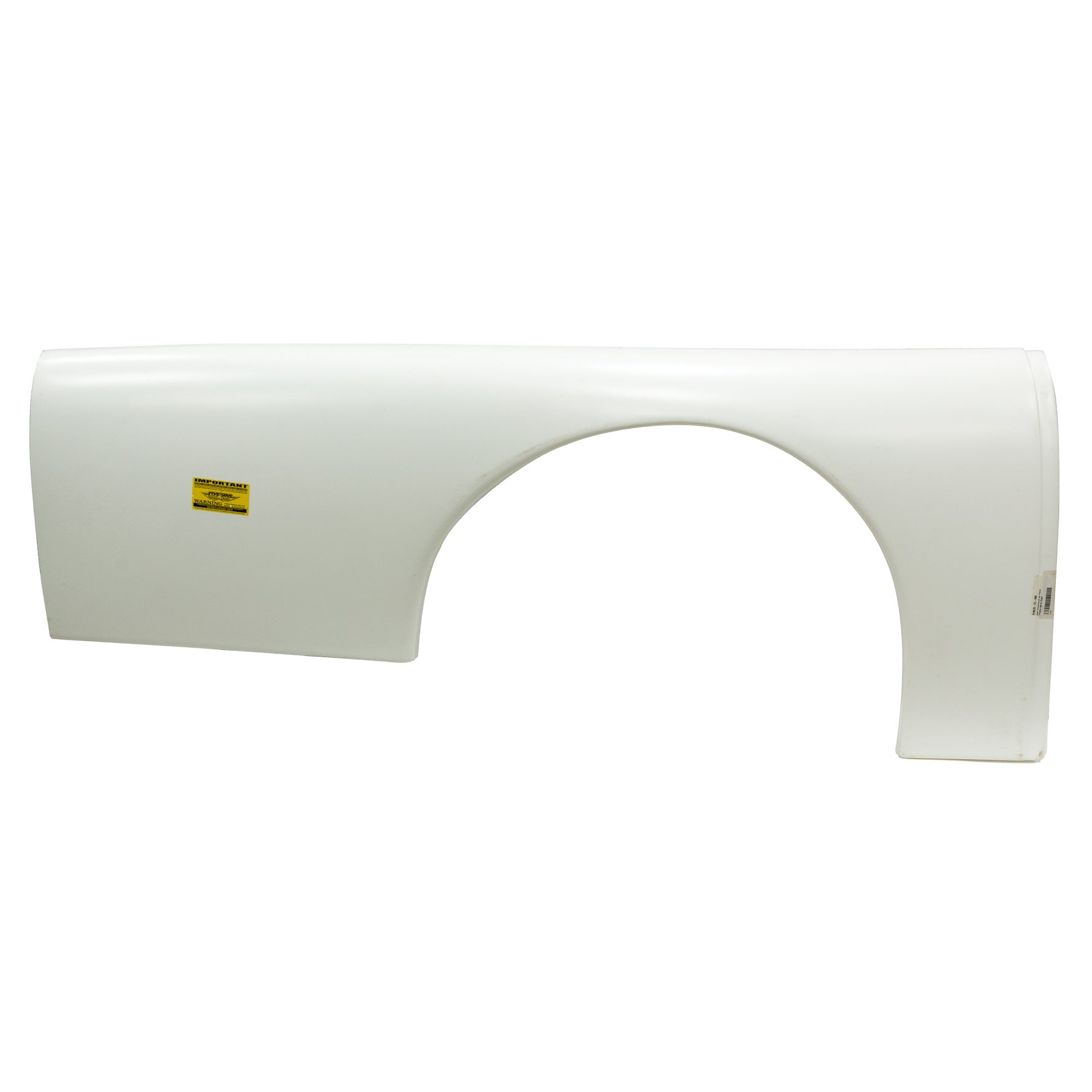 Five Star ABC Plastic Quarter Panel - Greenhouse Style Body - White - Right (Only)