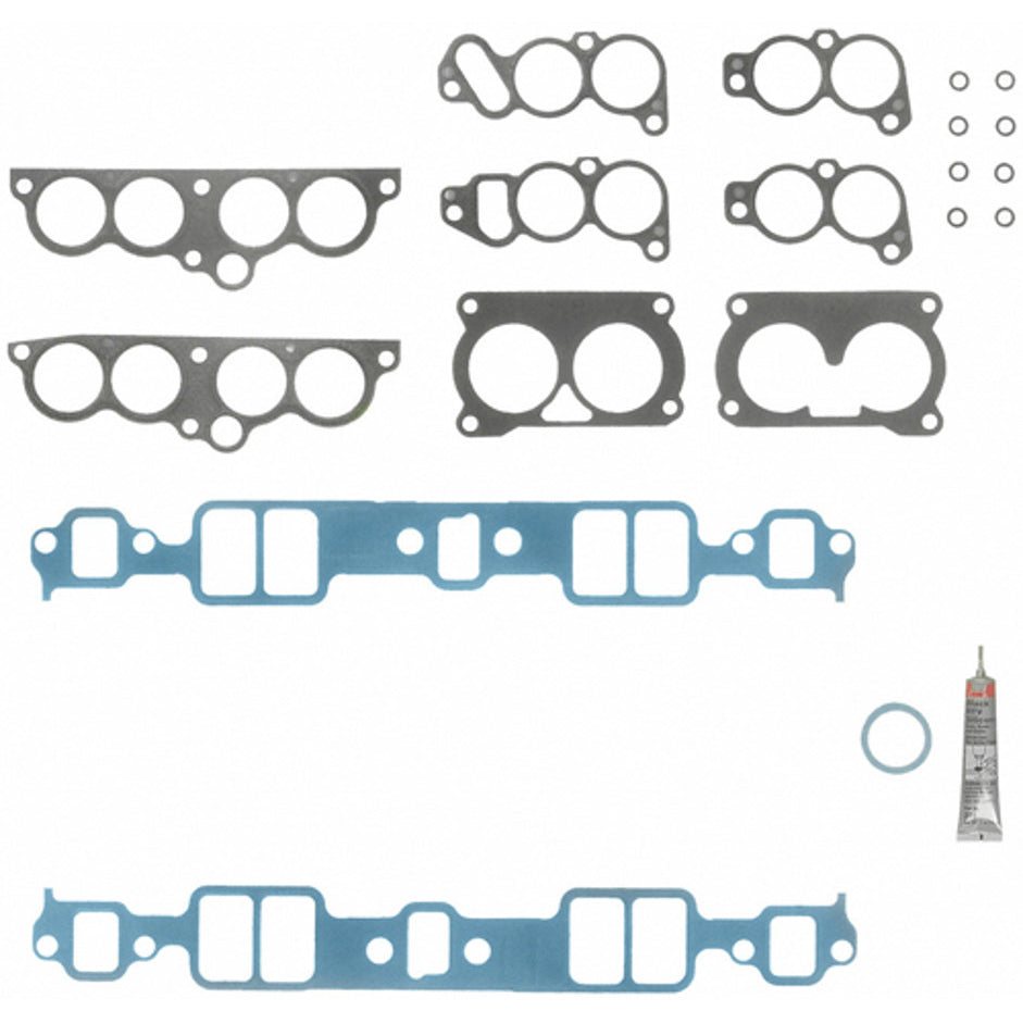 Fel-Pro Intake Manifold Gasket - 1.23 x 1.992 in Rectangular Port - Steel Core Laminate - GM TPI - Small Block Chevy