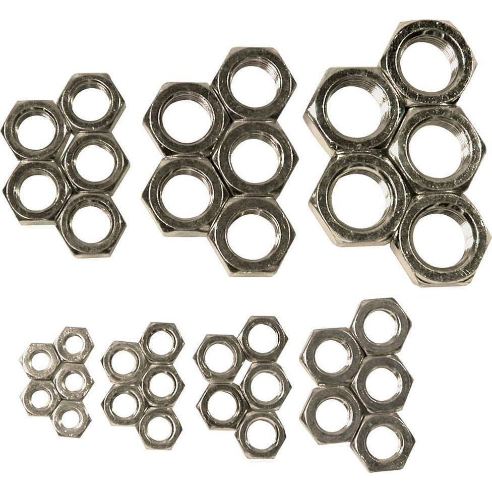 Allstar Performance LH Jam Nut Assortment - 35 Assorted Sizes