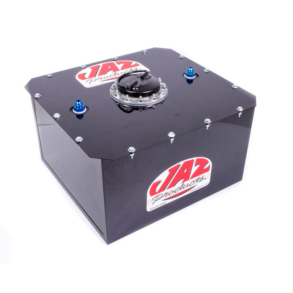 Jaz Products Pro Sport 12 Gallon Fuel Cell and Can - 18 in Wide x 16.5 in Deep x 10.5 in Tall - 8 AN Outlet / Vent - Foam - Black Powder Coat 275-012-01