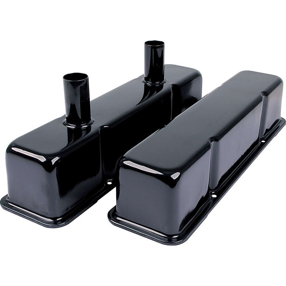 Allstar Performance SB Chevy Steel Tall Valve Covers - Black Painted Finish