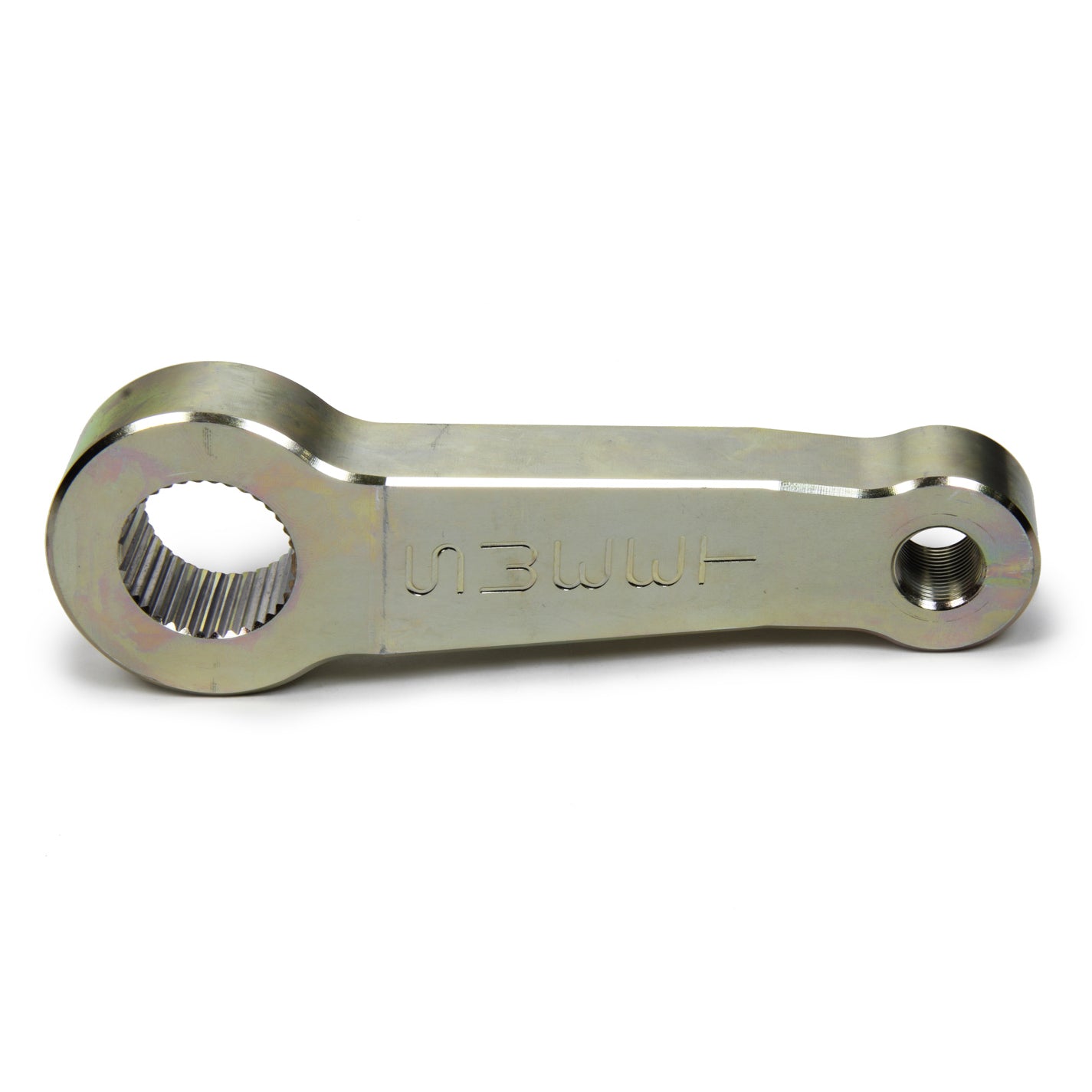 Sweet Offset Pitman Arm - Zero Degree - Straight Broach - Aluminum - Clear Anodized