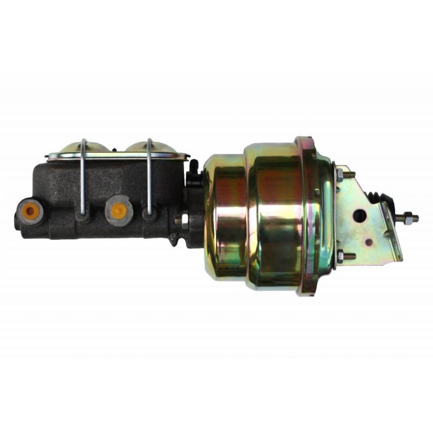 Leed Master Cylinder and Booster - Dual Integral Reservoir - 7" OD - Dual Diaphragm - Steel - Zinc Plated - GM