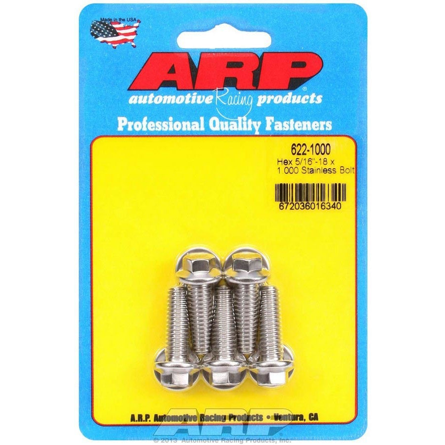 ARP Stainless Steel Bolt Kit - 6 Point (5) 5/16-18 x 1.000