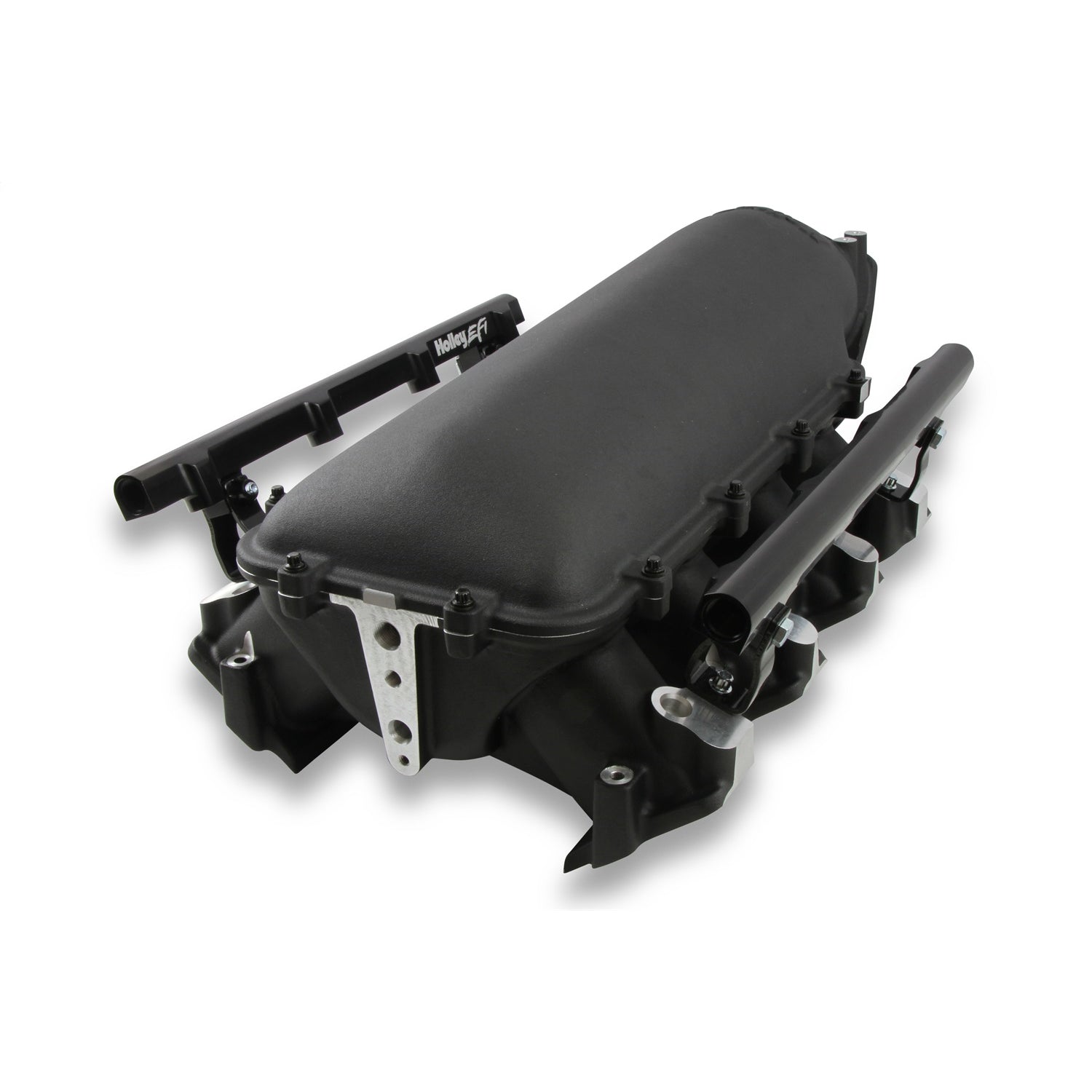 Holley EFI LS3 Low-Ram Tunnel Ram Intake Manifold - Top Feed - Single Injector - Black - LS3 - GM LS-Series