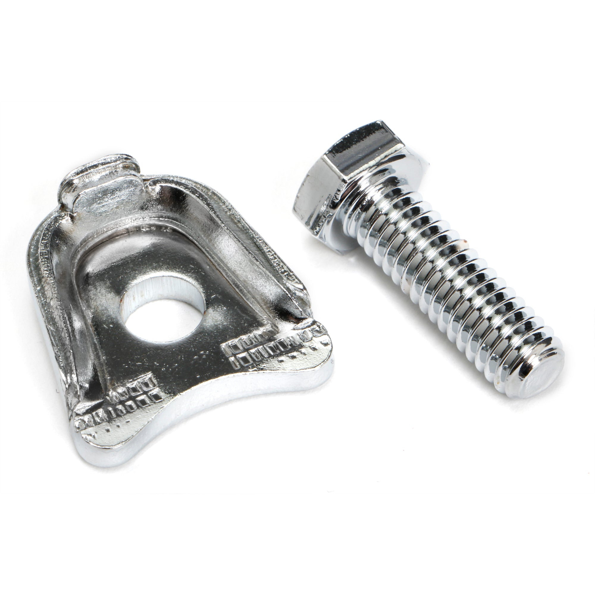 Trans-Dapt Distributor Hold Down - Bolt Mounted - Chrome - Ford