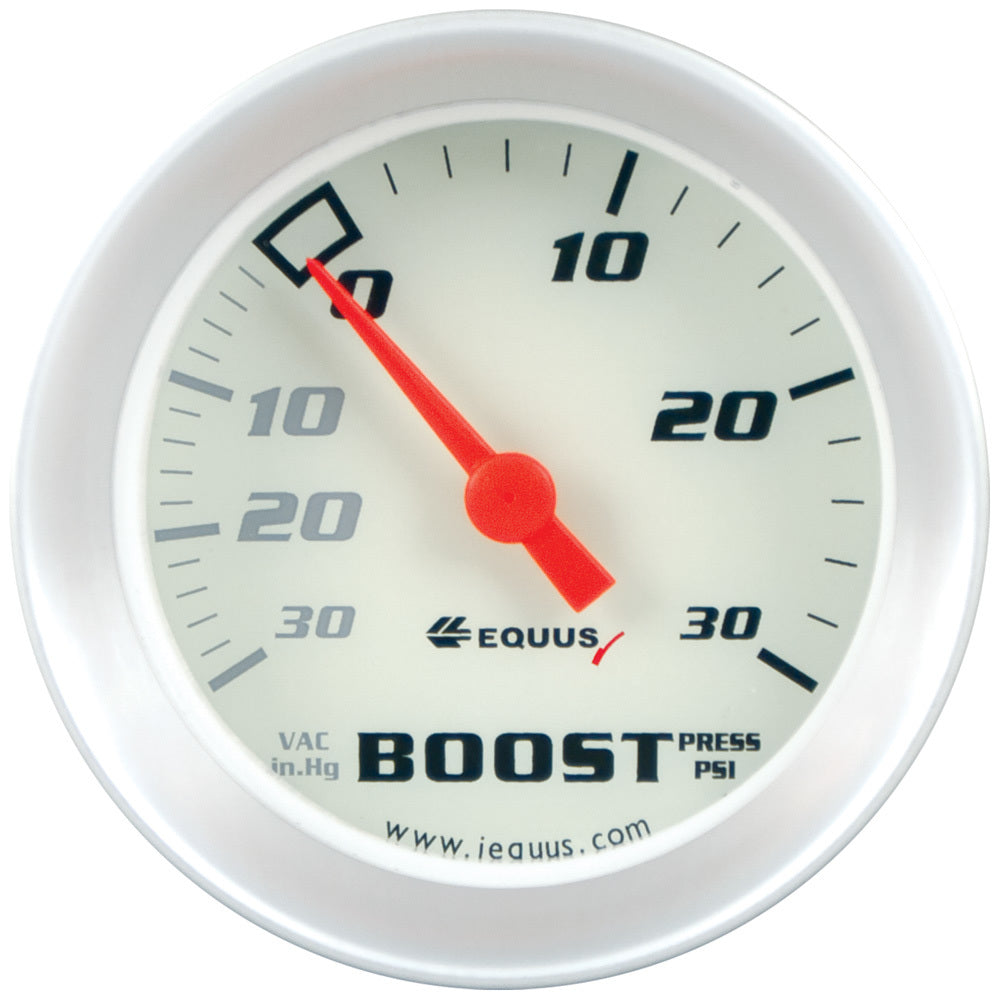 Equus Boost/Vacuum Gauge - Mechanical - Analog - 2" Diameter - White Face