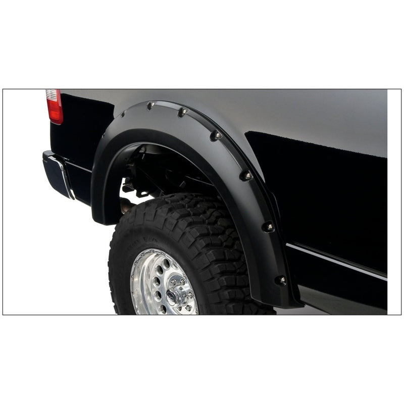 Bushwacker Pocket Style Front / Rear Fender Flare - 2 in Wide - Black - Ford / Lincoln Fullsize Truck 2004-08