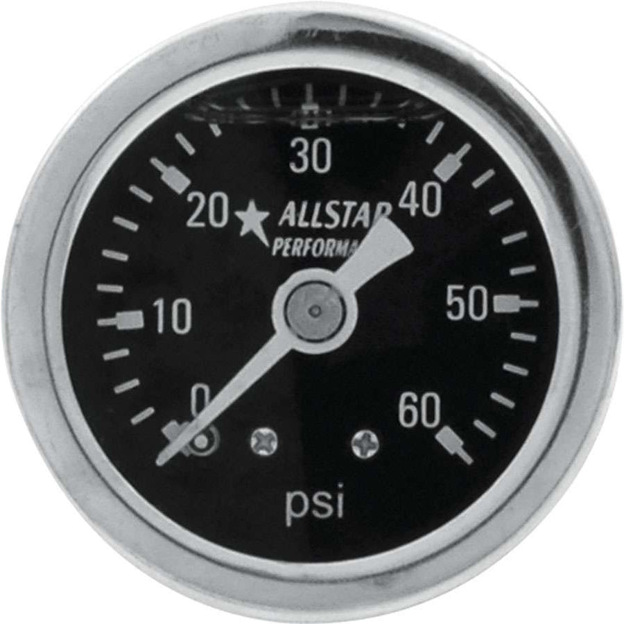 Allstar Performance 0-60 PSI 1-1/2" Gauge - Glycerin Filled